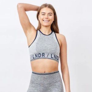 LNDR Grey Marl Aero Sports Bra - Atterley